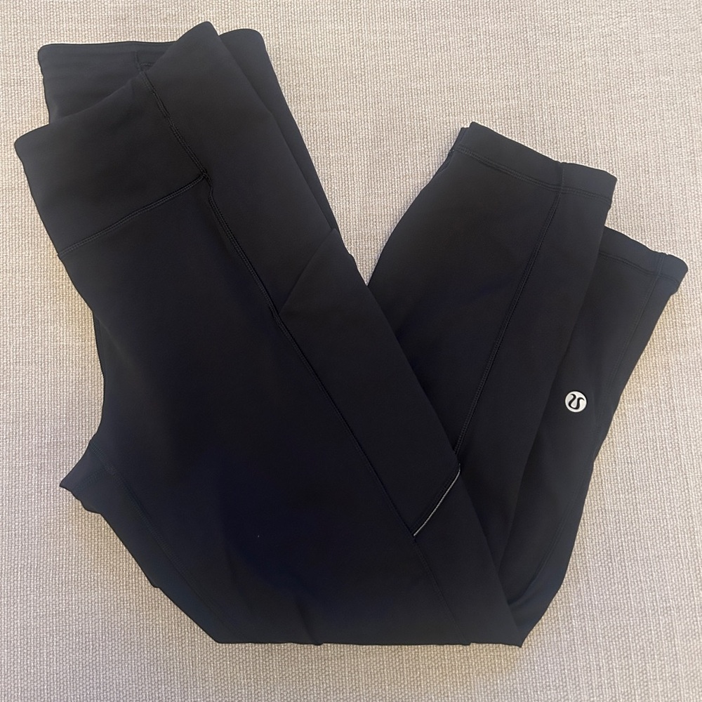 lululemon Speed Up Crop -21” Black High-Rise Leggings